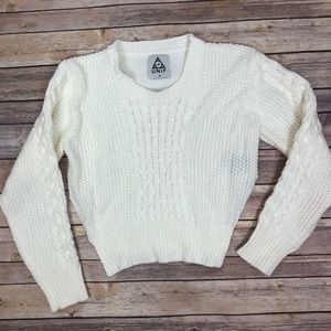 UNIF cropped cable | chunky knit crewneck sweater